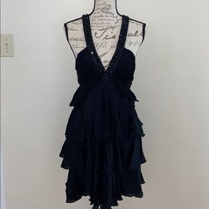 Bebe Black Ruffle Tier Dress